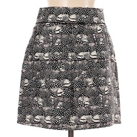 J Crew Abstract Patterned Fully Lined Preppy Mini Skirt Pockets Size 2 - Picture 1 of 11